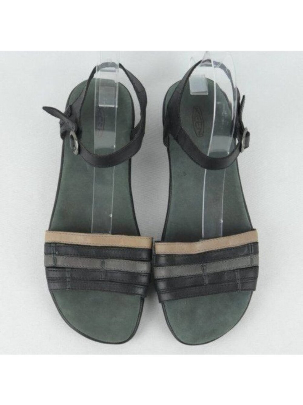 Keen Emerald City Women' Size 11 Black Leather Quarter Strap Flat Sandals - Picture 5 of 10